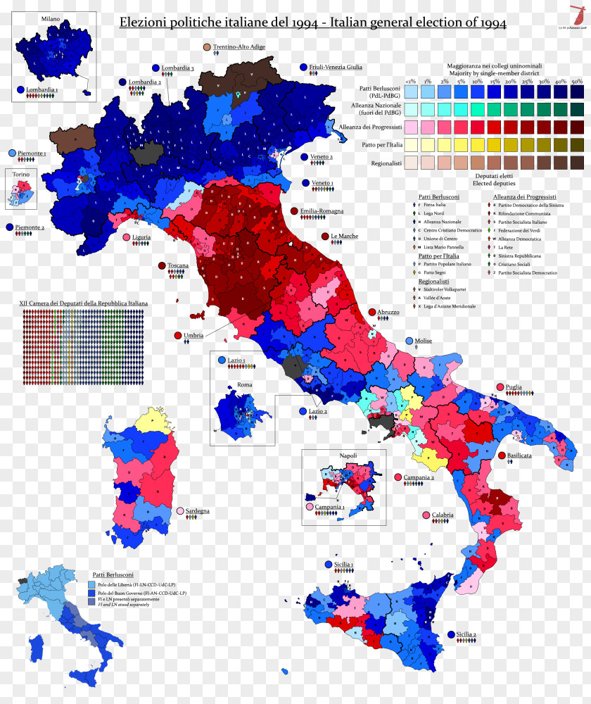 Map Regions Of Italy PNG