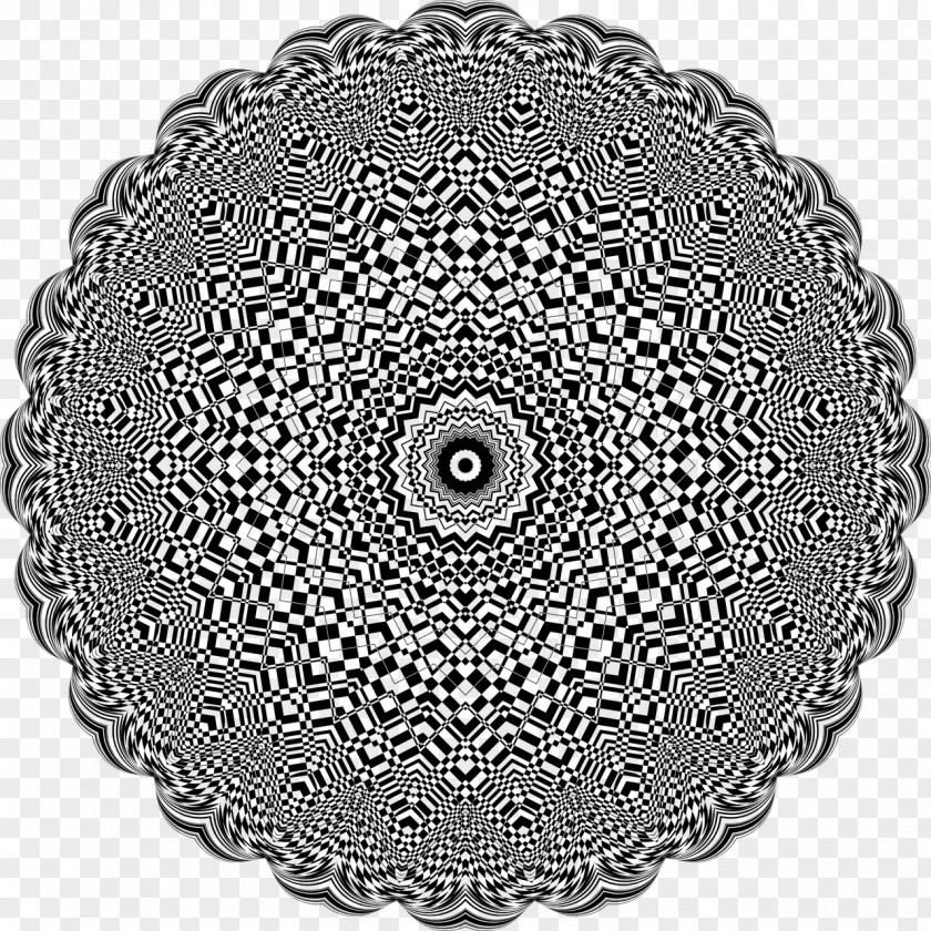 GEOMETRIC Mandala Black And White Book PNG