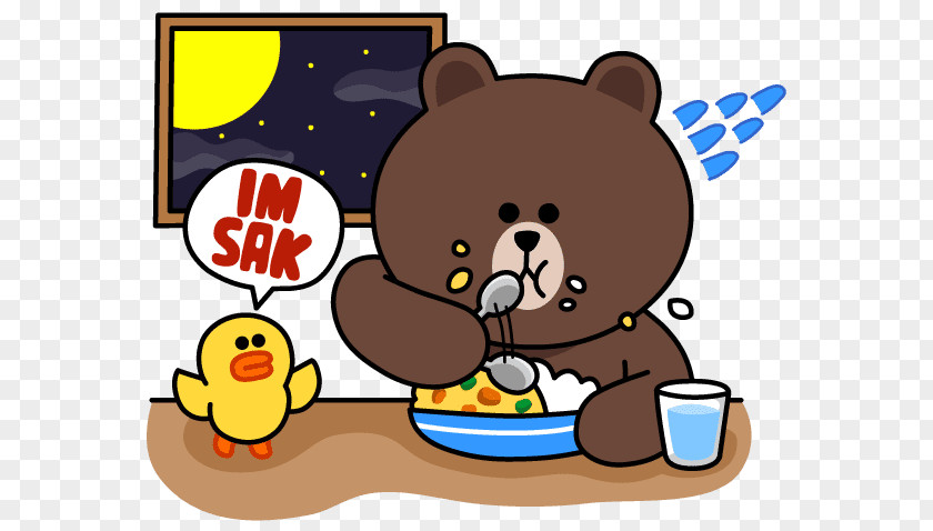 LINE CONY Line Friends Noodle Food Clip Art PNG