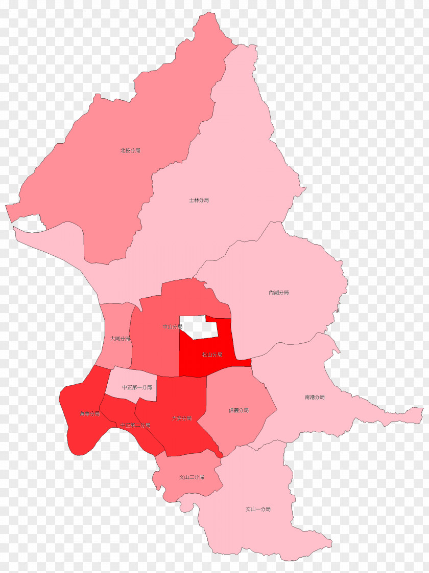 Map New Taipei City 台北市行政区划 Administrative Division PNG