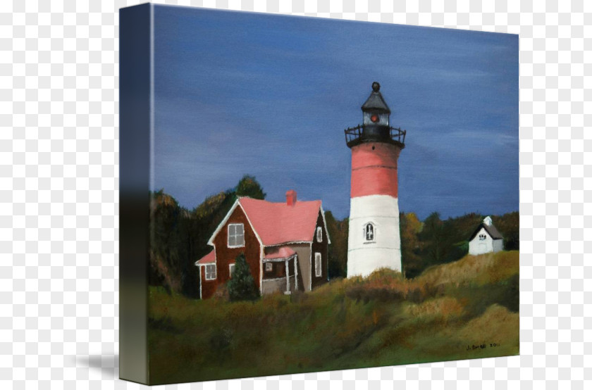 Painting Lighthouse Nauset Light Gallery Wrap Beacon PNG