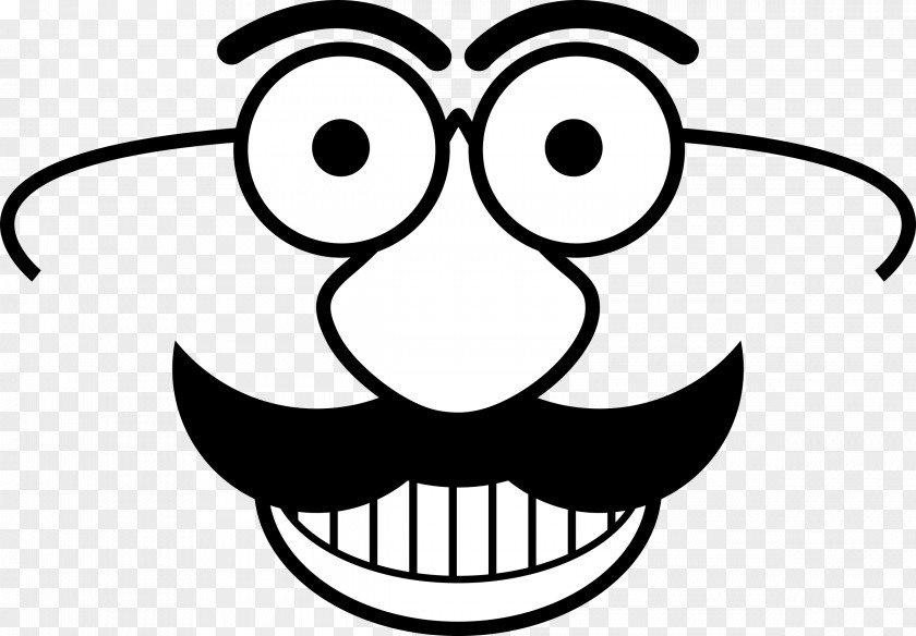 Black And White Smiley Emoticon Face Clip Art PNG
