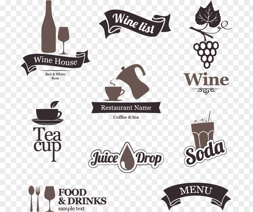 Cafe Design Element Coffee Restaurant Vector Graphics Menu PNG