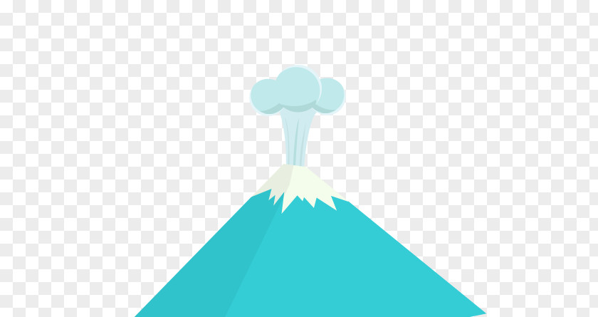 Cartoon Volcano Blue Sky Illustration PNG