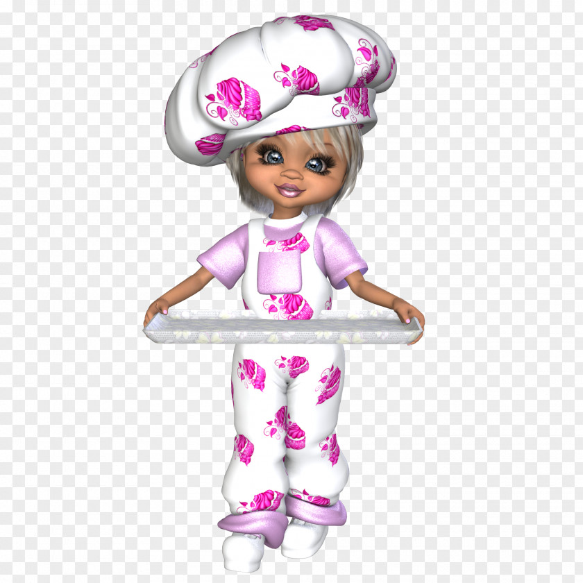 Cute Female Chef Cook Pastry Cake PNG