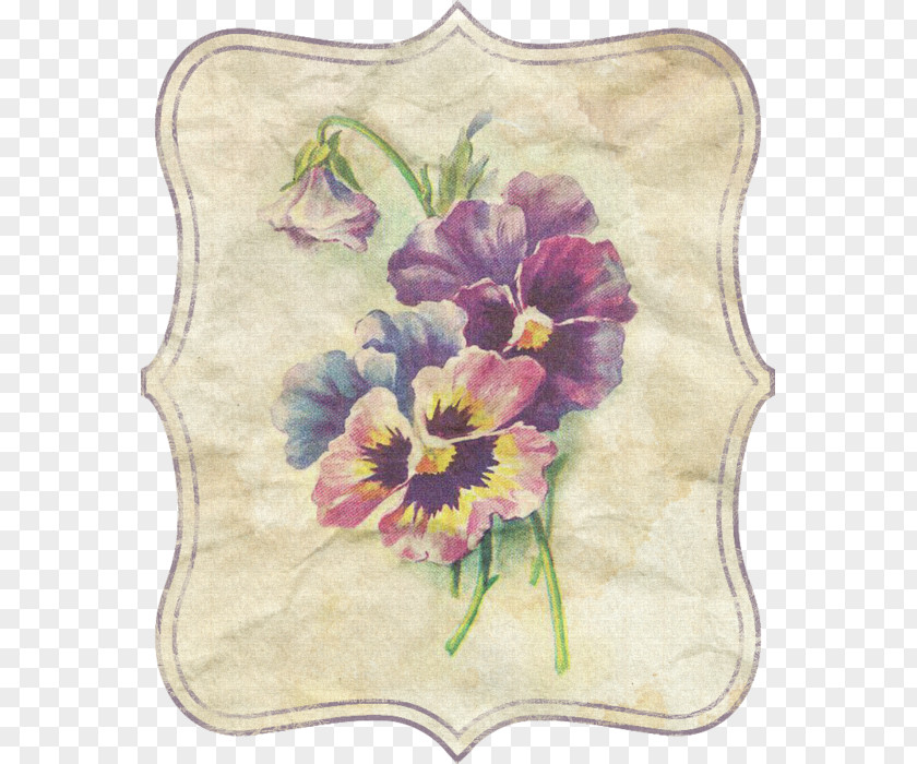 Flower Paper Decoupage Clip Art PNG