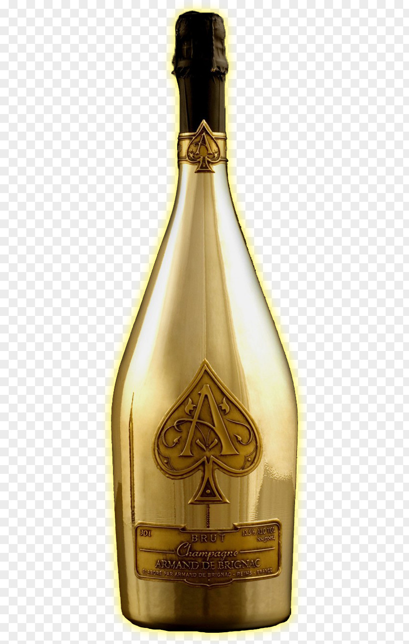 Gold Champagne Sparkling Wine Cattier Armand De Brignac PNG