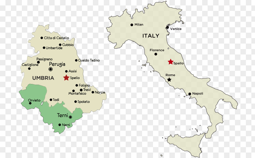 Montefalco Umbria Italy Map Regions Of Terni Lazio Tuscany PNG