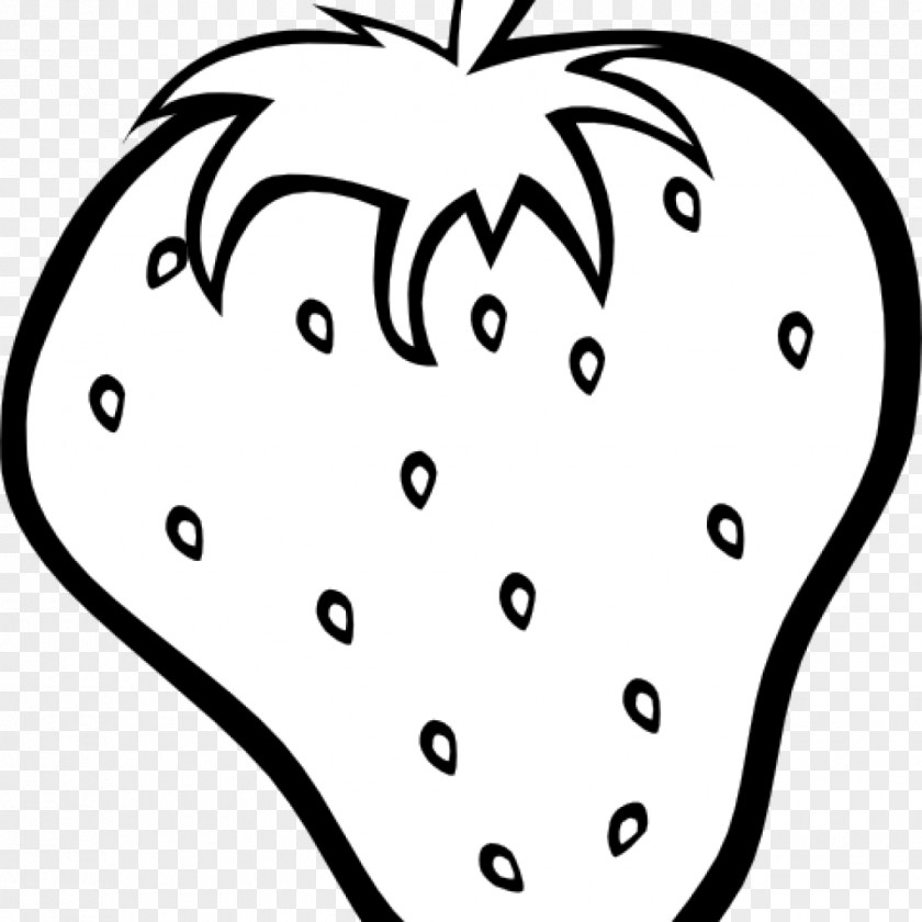 Strawberry Clip Art Image Fruit Black And White PNG