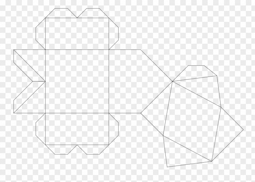 Triangle Paper K-dron Solid Geometry Net Polyhedron PNG