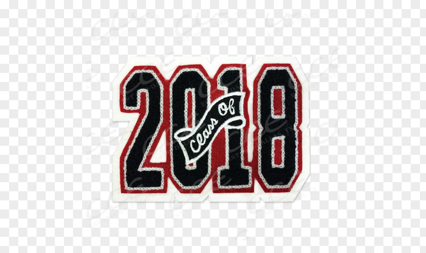 Class 2018 Numerical Digit Logo Jacket Embroidered Patch Home Town PNG