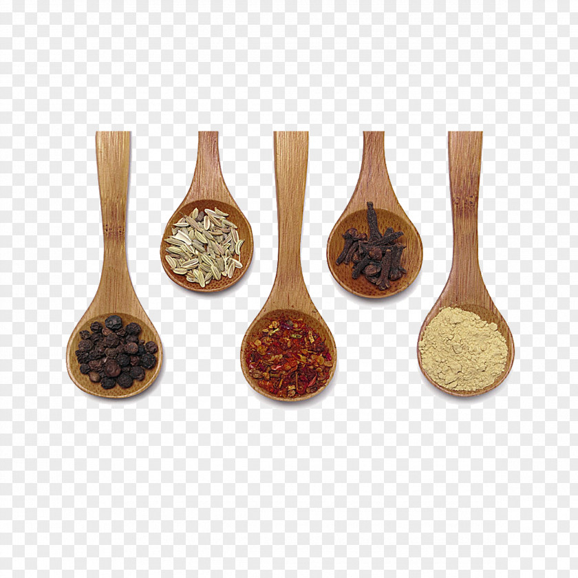 Spoon Filled With Ingredients Ingredient Condiment PNG