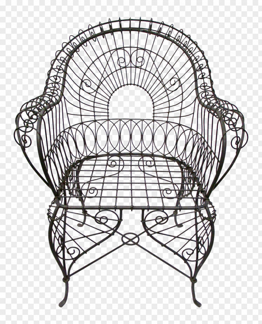 Table Chair Line Art PNG