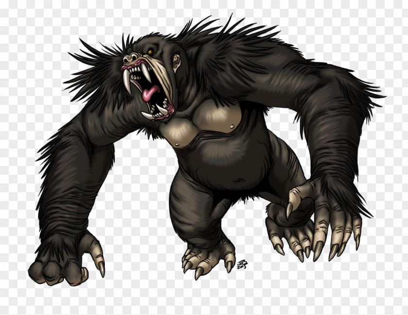 Big Ben Ape Baboons Gorilla Gray Wolf Werewolf PNG