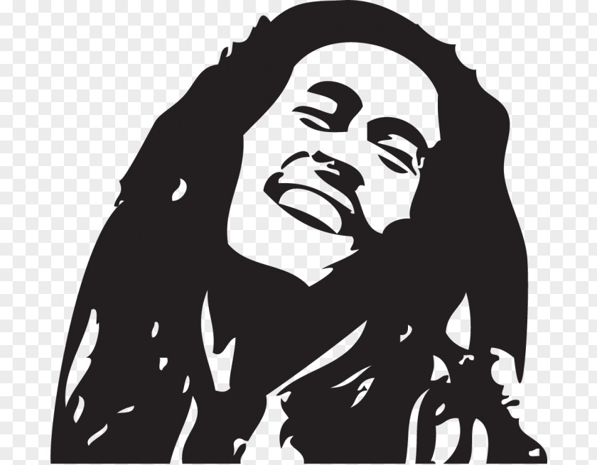 Bob Marley Stencil Reggae PNG