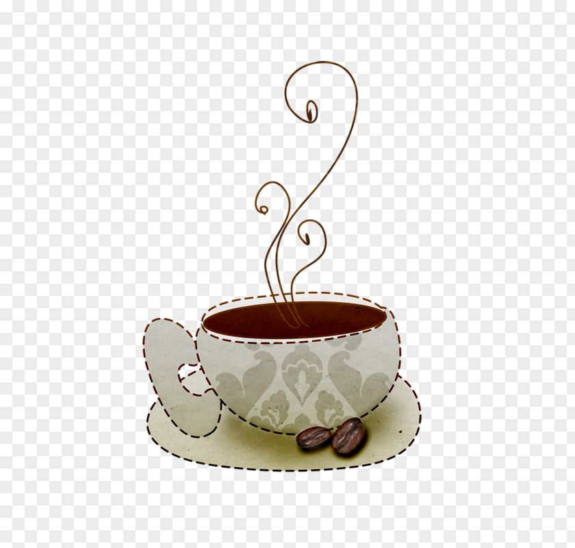 Coffee Cup Creative Cartoon Sticker Paper Cafe PNG