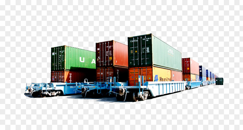 Container Port Cargo Rail Transport Klang Train Intermodal PNG