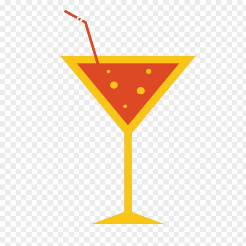 Vector Creative Cocktail Straw Sticking Out Garnish Martini Euclidean PNG