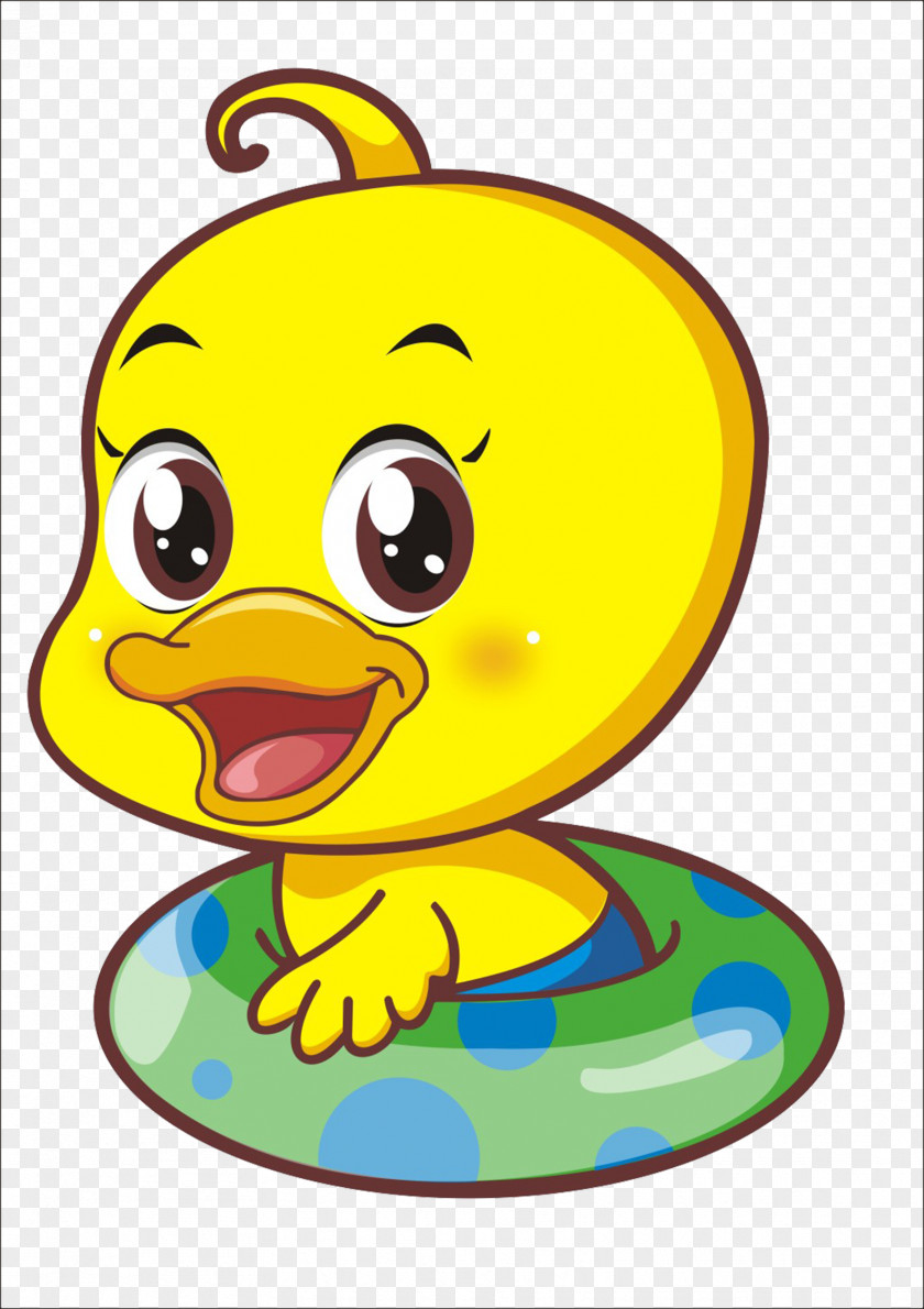 Cute Little Yellow Duck Donald Cartoon Clip Art PNG