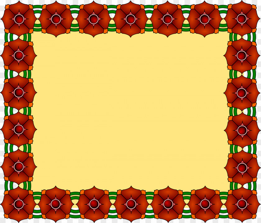 Rosette Floral Picture Frames Clip Art PNG