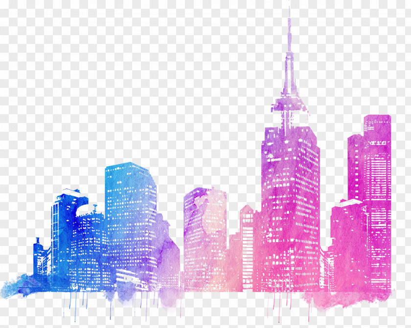 Colorful City Skyline Cities: Skylines Drawing PNG