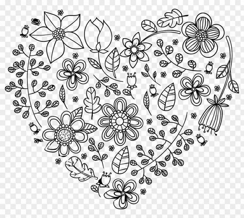 Exquisite Designs Flower Heart Floral Design Clip Art PNG