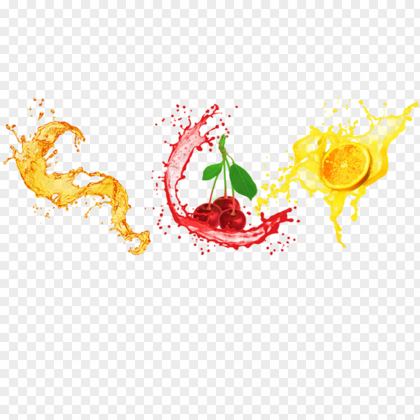 Ink Effect Of Fruit And Soft Drinks Juice Download PNG
