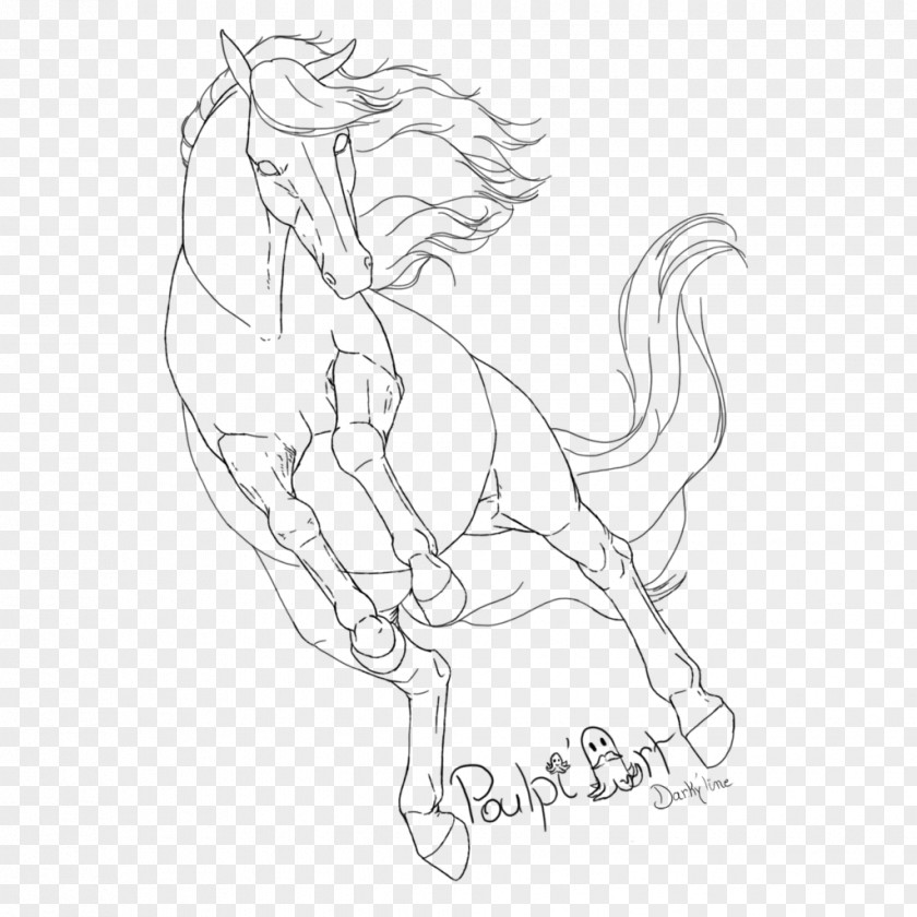 Lineart Mustang Art Figure Drawing Sketch PNG