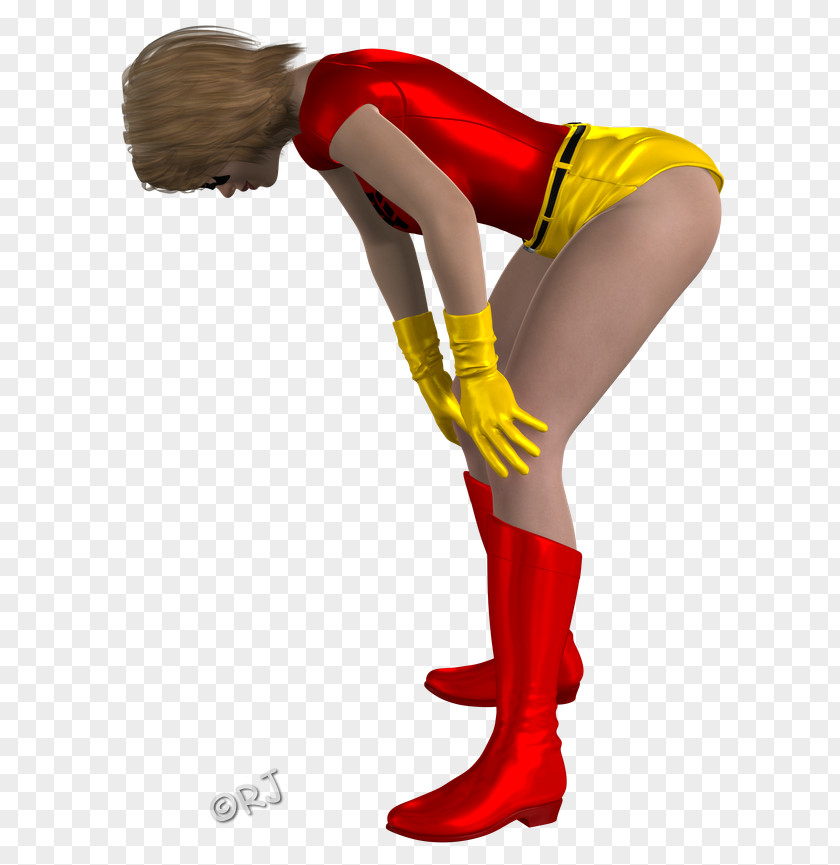 Speedster Superhero Knee Costume PNG