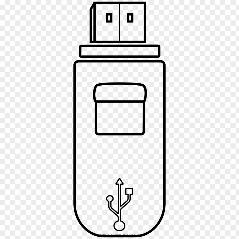 USB Flash Drives Drawing Computer Data Storage Coloring Book PNG