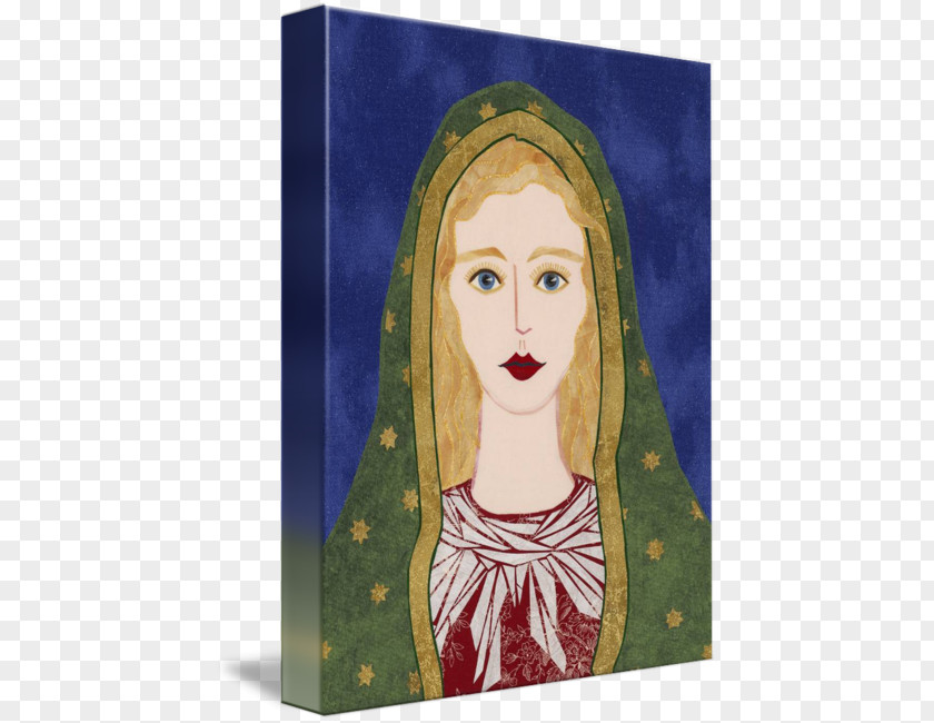 Virgin Mary Watercolor Painting Portrait Modern Art PNG