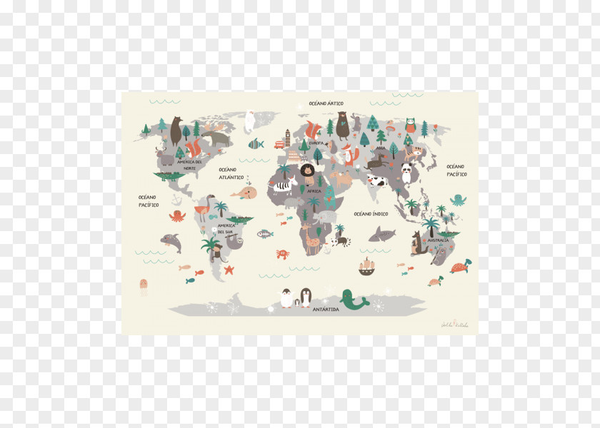 World Map Child Room PNG