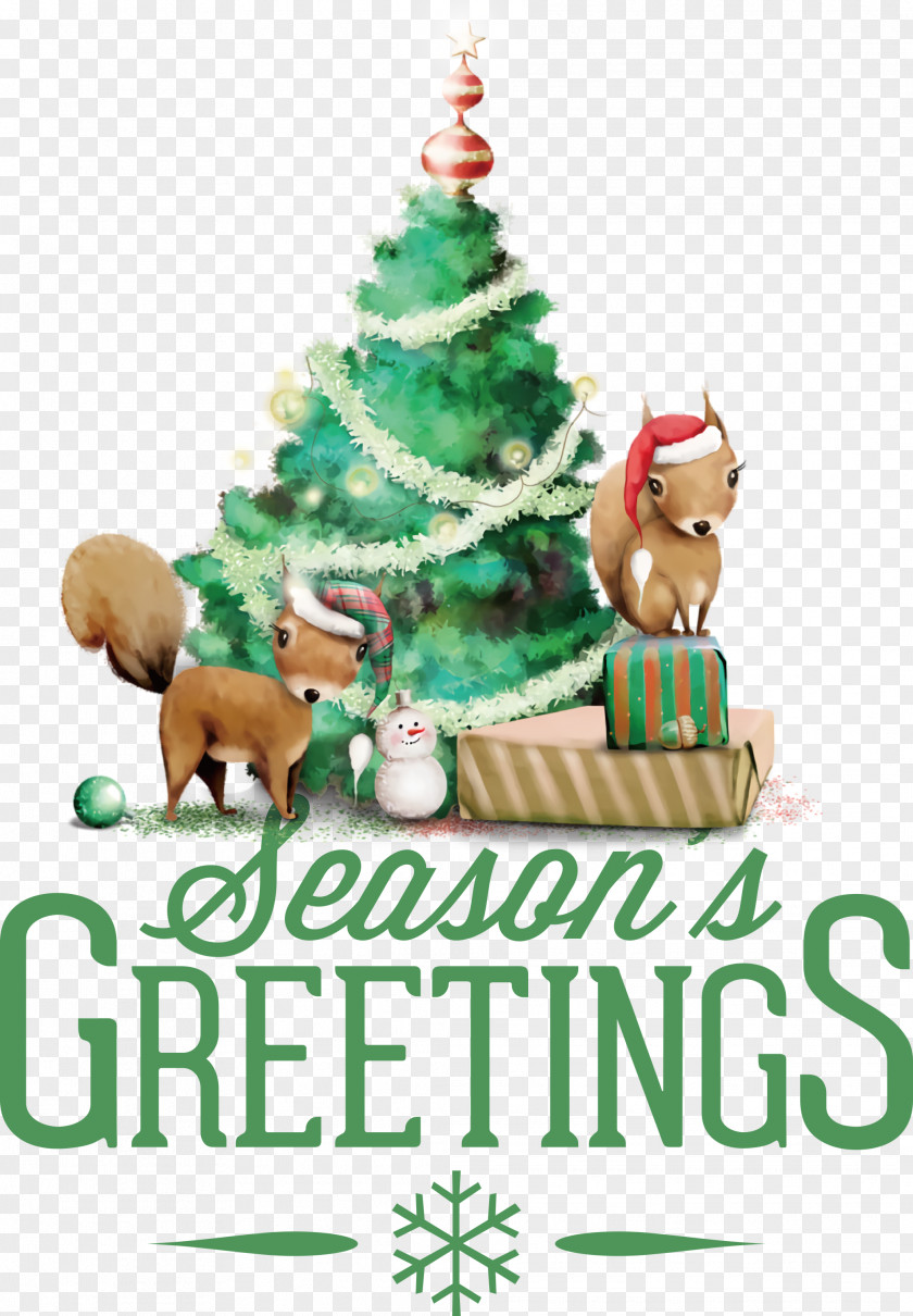 Seasons Greetings Christmas Winter PNG