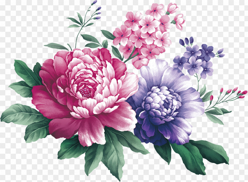 Watercolor Peony Floral Design Centifolia Roses Cut Flowers Flower Bouquet Artificial PNG