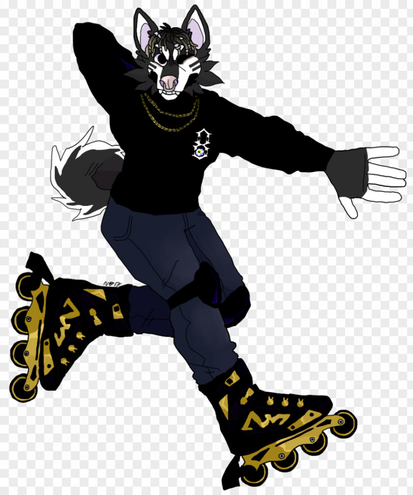 Cat Character Skateboarding Fiction Animated Cartoon PNG