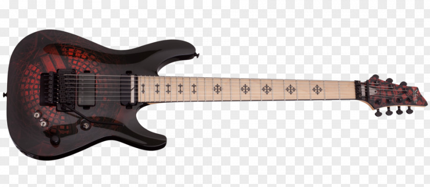 Electric Guitar Seven-string Schecter Research Musical Instruments PNG