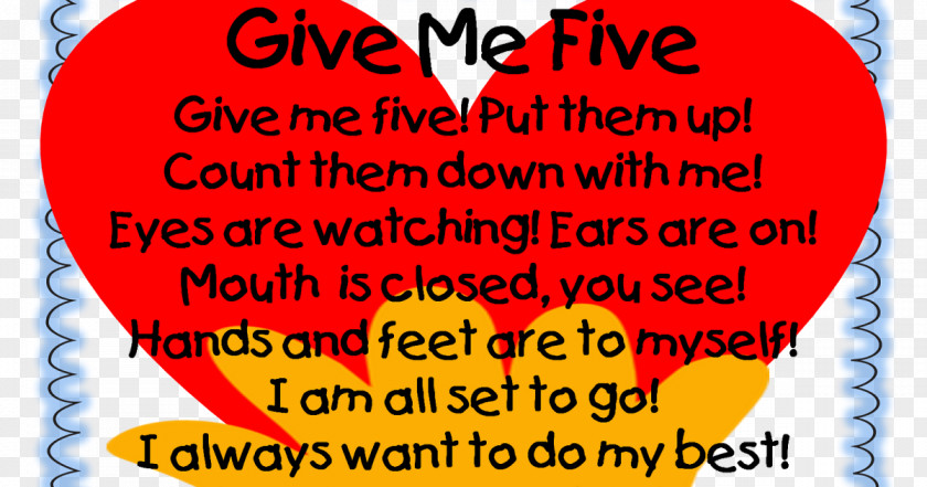 Give Me Five Love Valentine's Day Point Organism Font PNG