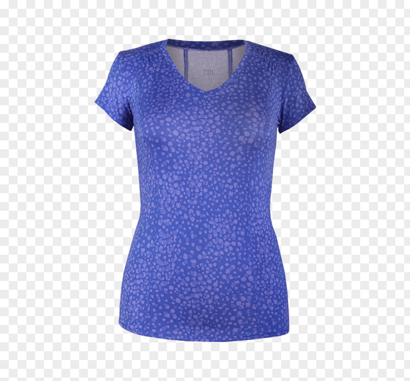 T-shirt Blouse Polka Dot Shoulder Sleeve PNG