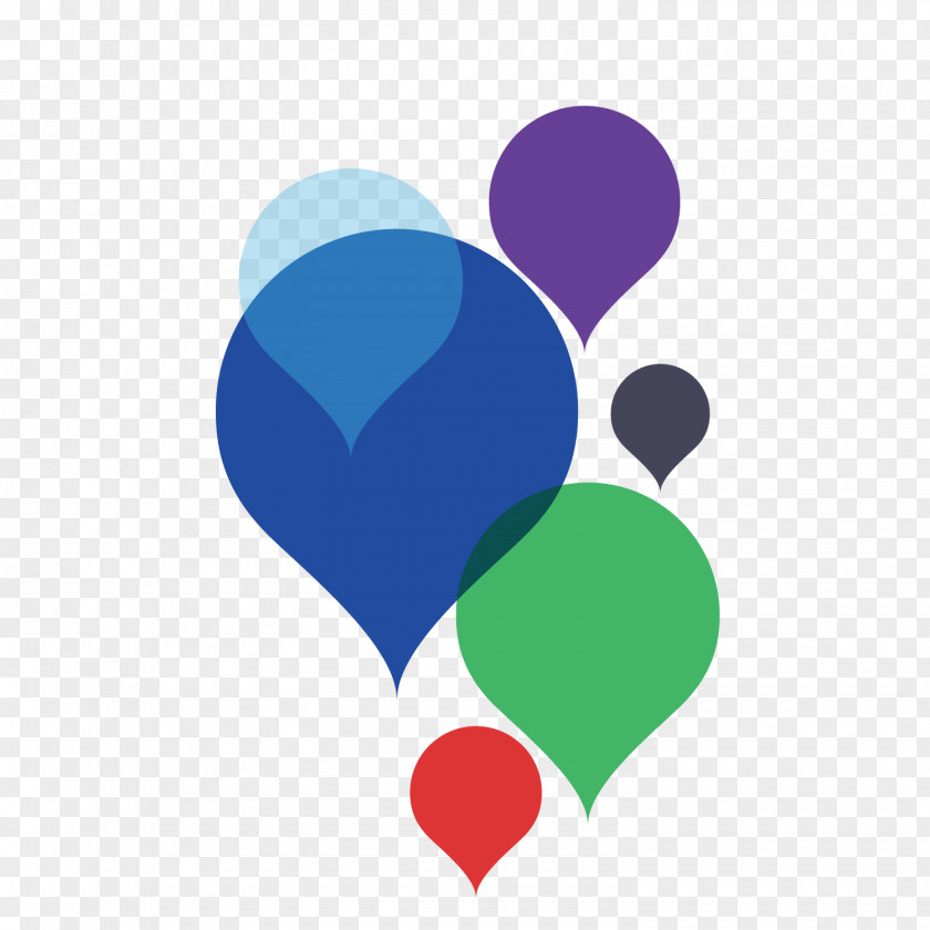Vector Flattened Color Balloons PNG