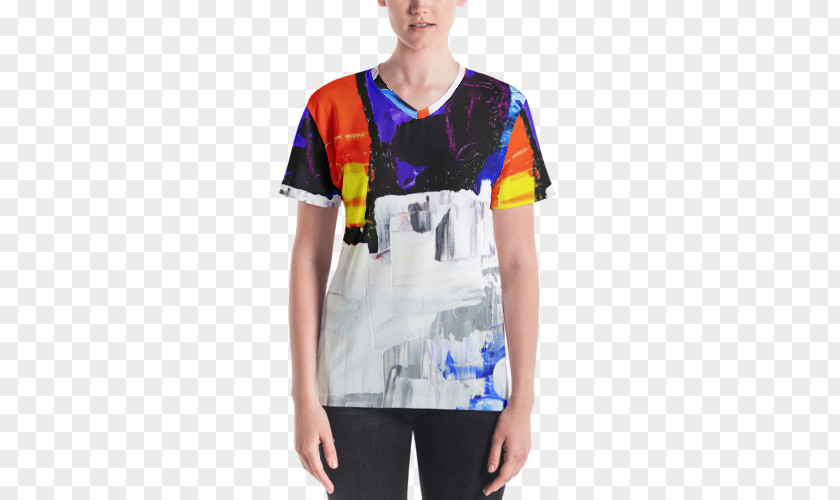 Abstract Watercolor T-shirt Hoodie Clothing Top Neckline PNG