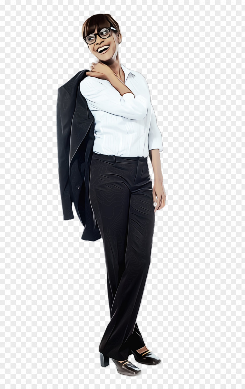 Blouse Shoulder Clothing White Suit Standing Formal Wear PNG