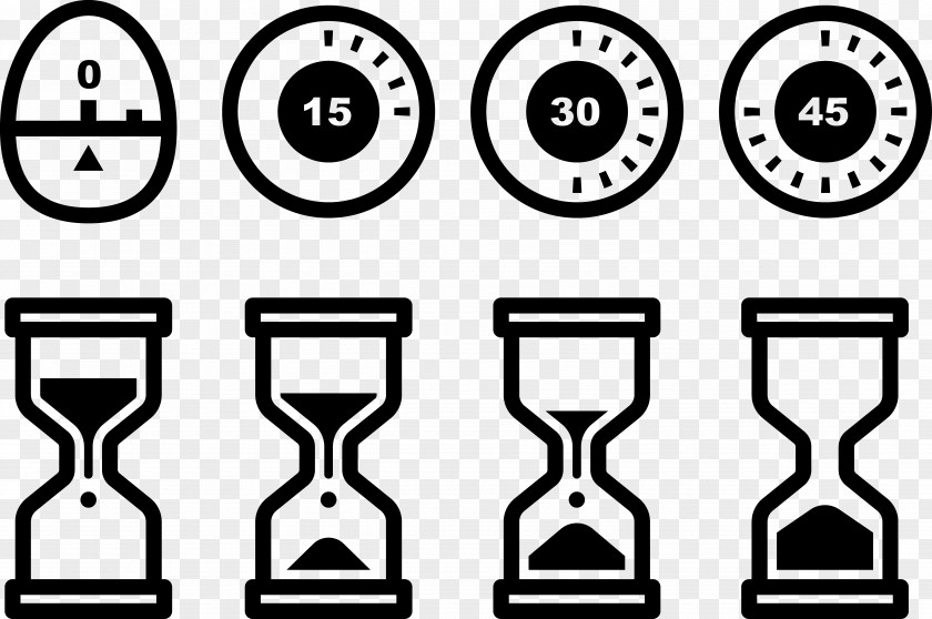 Creative Hourglass Timer Icon PNG