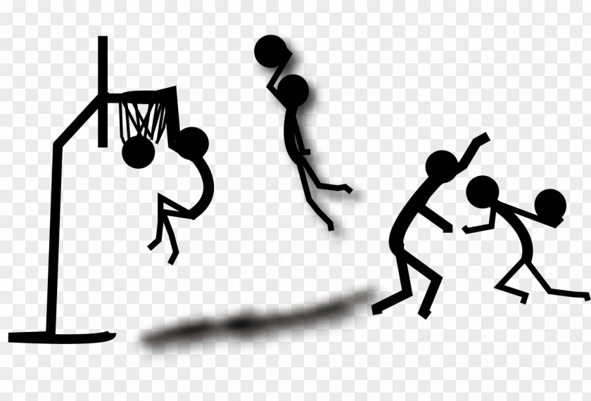Hand Painted + Basketball Court Play Game Hyppyheitto PNG