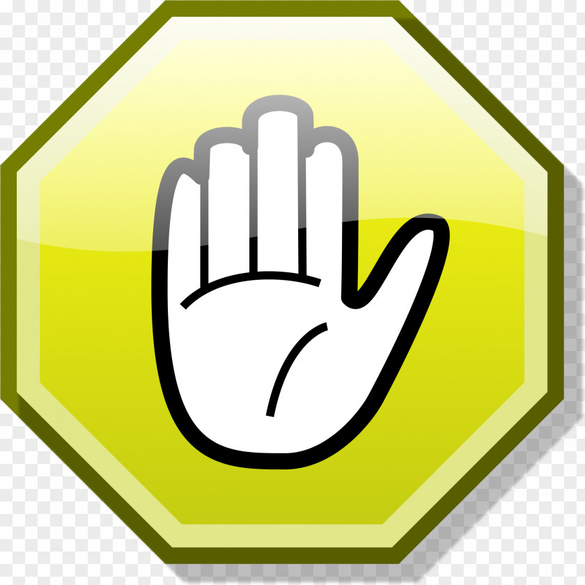 Stop Sign Hand Clip Art Image PNG