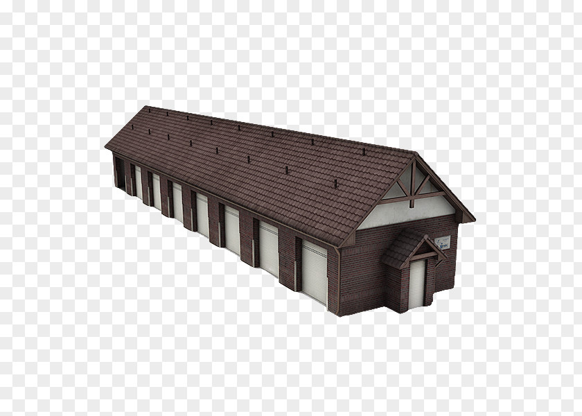 Triangular House Red Brick Parking Garage Low Poly CGTrader TurboSquid PNG