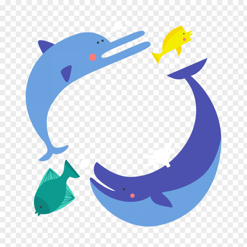 Vector Blue Whale Dolphin Animal Marine Mammal Sea Illustration PNG
