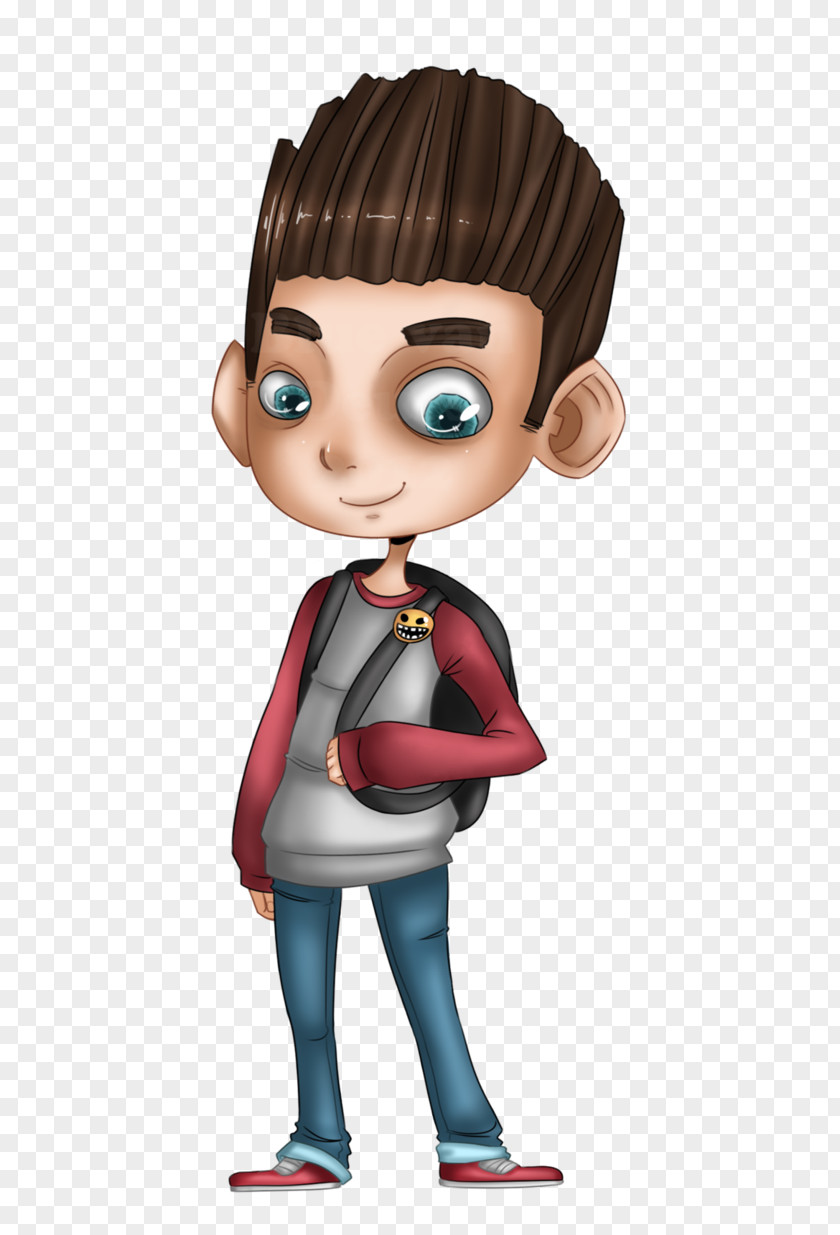 Brown Hair Cartoon Figurine PNG