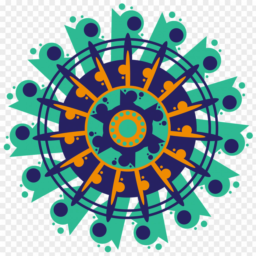 Circle Symmetry Pattern PNG