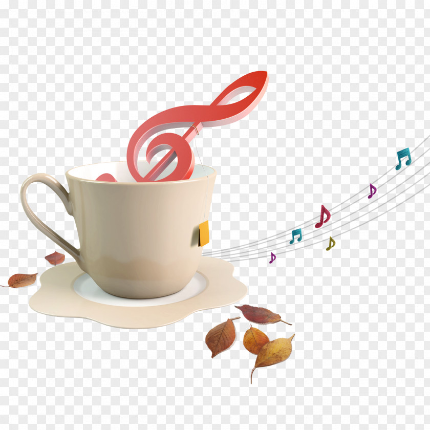 The Notes In Cup Musical Note Poster PNG