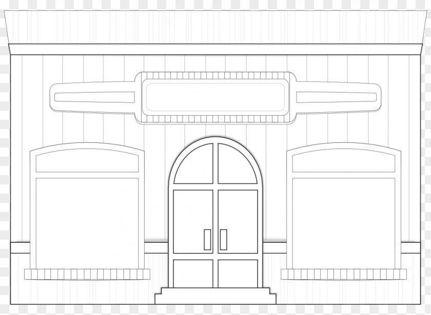 White House Vector Paper Drawing Arch Facade PNG